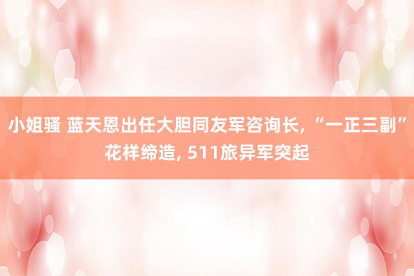 小姐骚 蓝天恩出任大胆同友军咨询长， “一正三副”花样缔造， 511旅异军突起