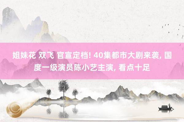 姐妹花 双飞 官宣定档! 40集都市大剧来袭， 国度一级演员陈小艺主演， 看点十足