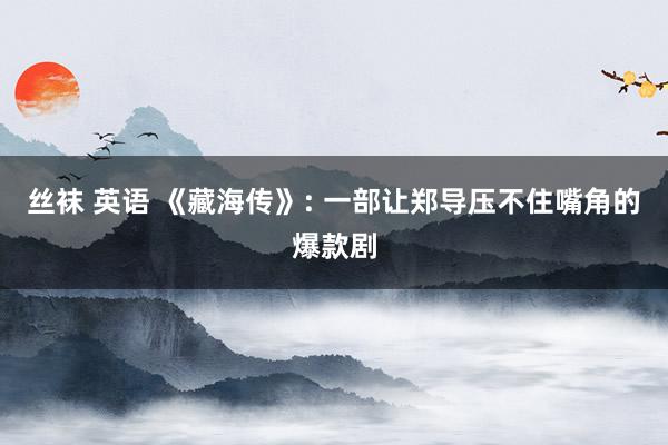 丝袜 英语 《藏海传》: 一部让郑导压不住嘴角的爆款剧